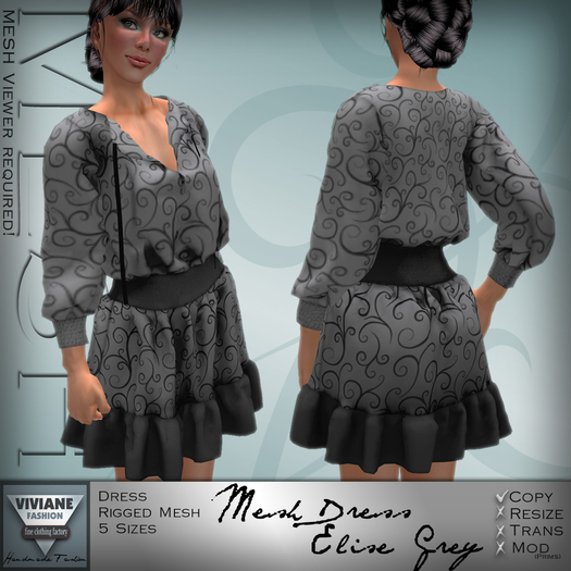 VF MESH Dress Elise Grey