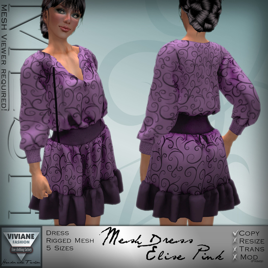 VF MESH Dress Elise Pink