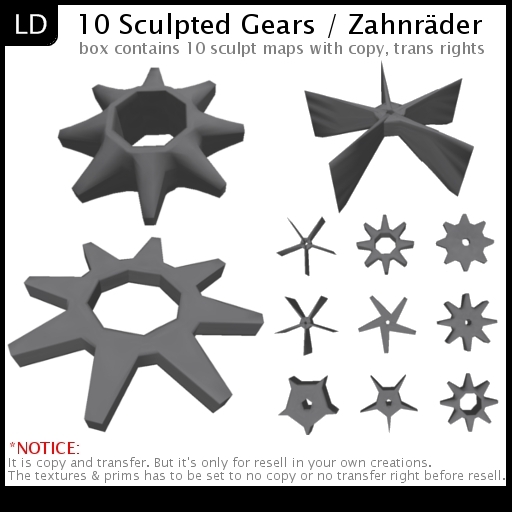 LD Sculpted Gears / Zahnraeder