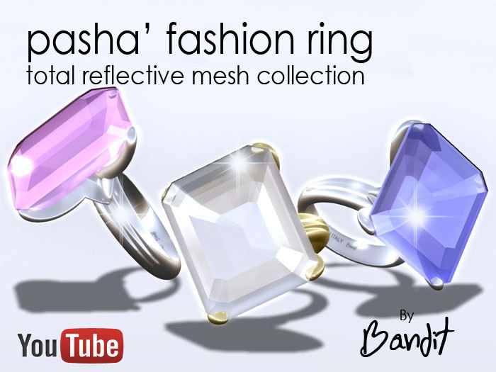 Pasha' fashion ring - total reflective - mesh by Bandit Jewelry
