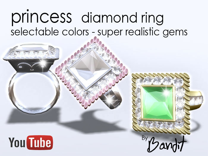 PRINCESS' fashion ring - total reflective - mesh by Bandit Jewelry