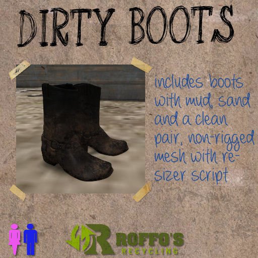 Second Life Marketplace Dirty Boots