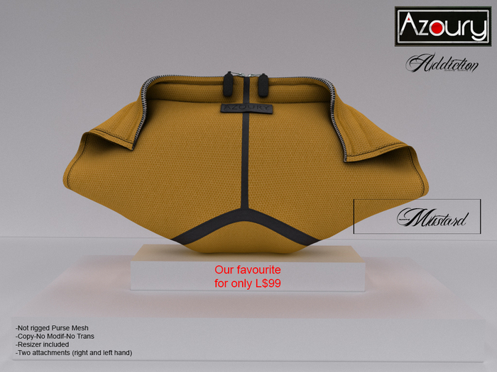 AZOURY - Addiction Purse (Mustard)