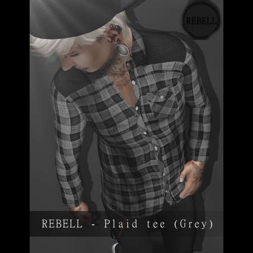 REBELL - Plaid Tee (Grey)