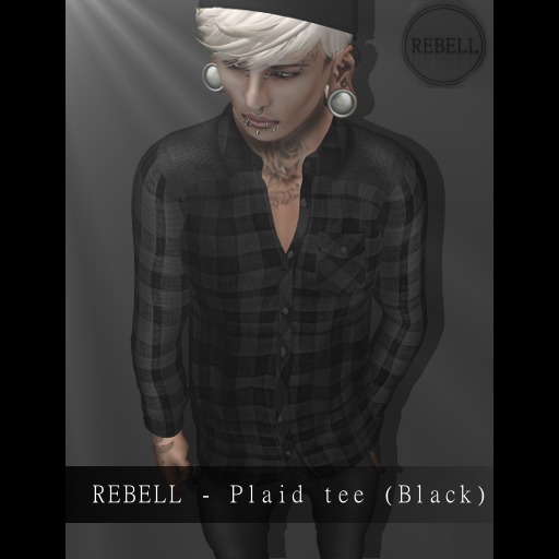 REBELL - Plaid Tee (Black)