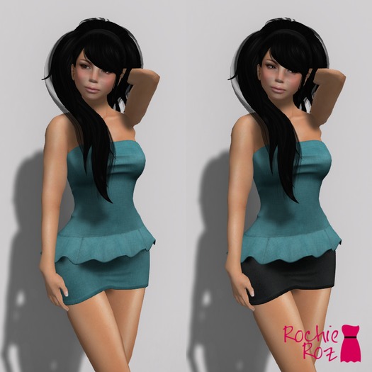 Rochie Roz - Emily Dress Cyan