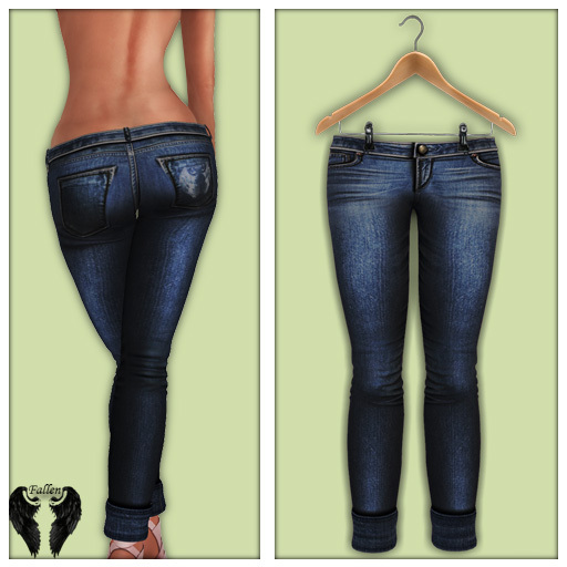 *Fallen* Jeans/Denim Tones-FadedBlue