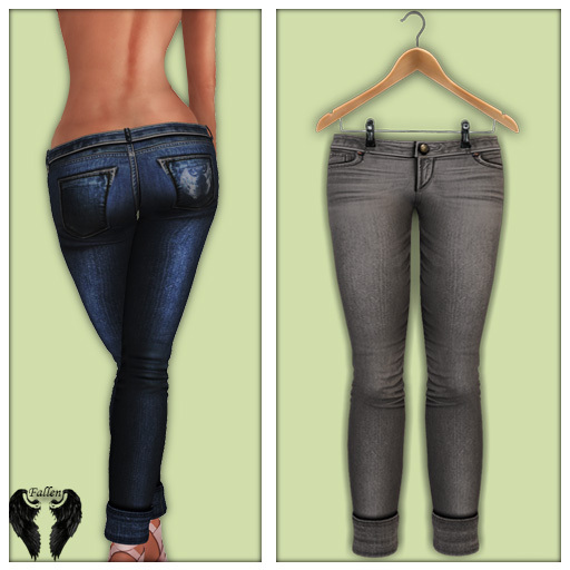 *Fallen* Jeans/Denim Tones-Grey