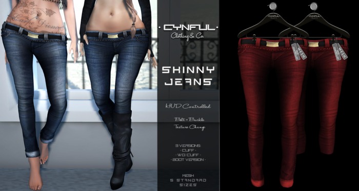 [Cynful] Skinny Jeans - Red