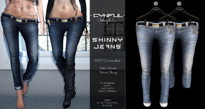 [Cynful] Skinny Jeans - Washed Blue