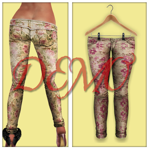 *Fallen* Low Ride Floral Skinny DEMO