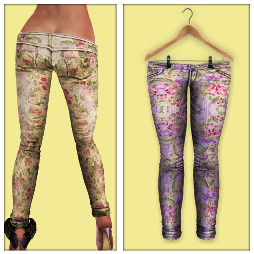 *Fallen* Low Ride Floral Skinny FloridaGarden