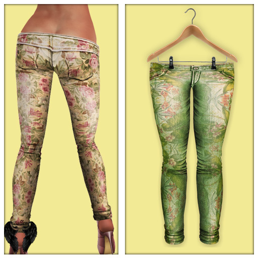 *Fallen* Low Ride Floral SkinnyTropicalLust
