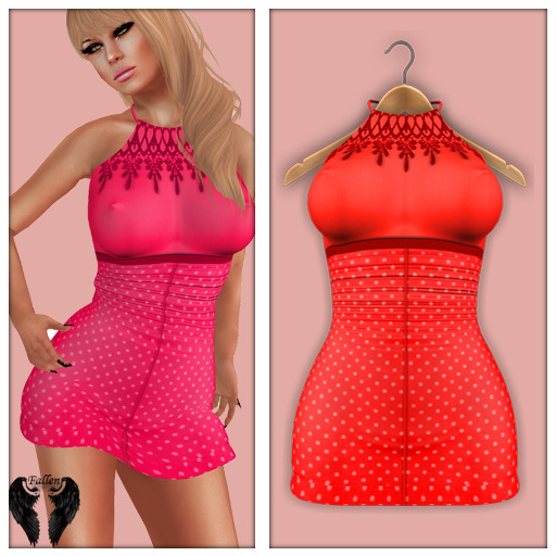 *Fallen*Pinup Dress Red