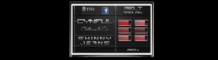 [Cynful] Skinny Jeans [Belt Add-on HUD] Reds