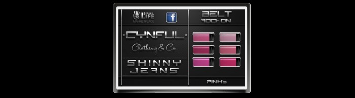 [Cynful] Skinny Jeans [Belt Add-on HUD] Pinks