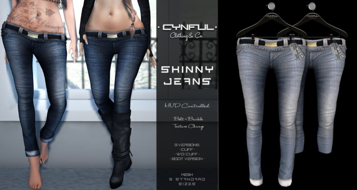 [Cynful] Skinny Jeans - Bleached Blue