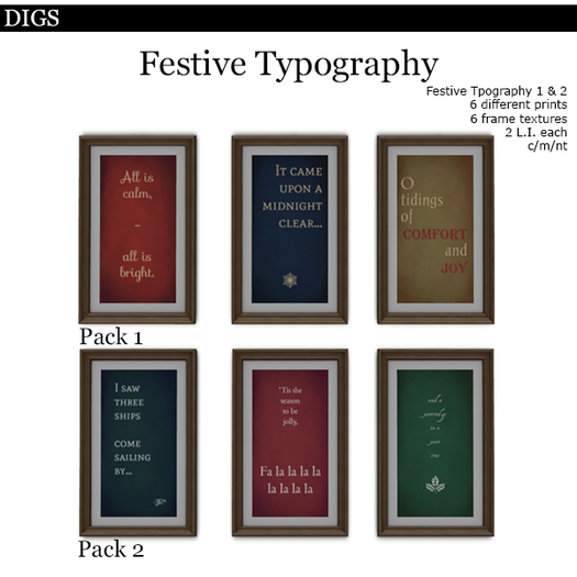 DIGS - Festive Typography - All [MESH]