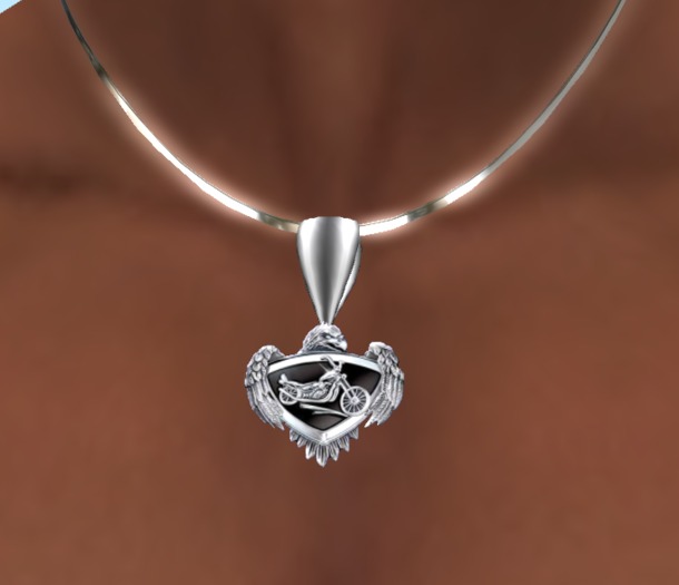 Men's Biker Medallion Necklace