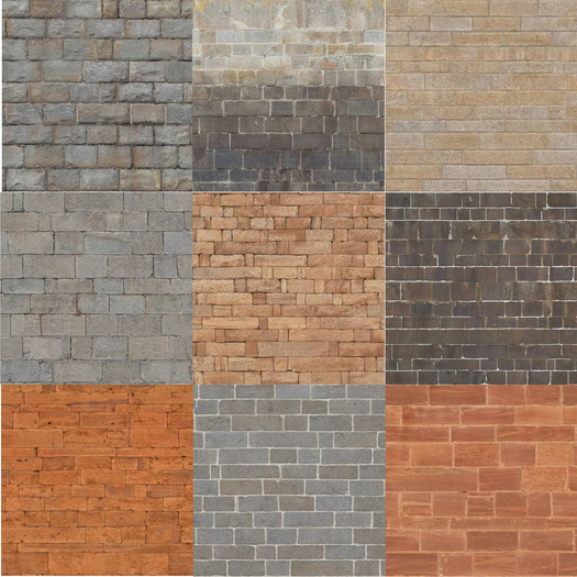 brick medieval blocks A - 25 textures
