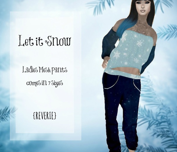 {REVERIE} Ladies Mesh Pants - Let it Snow