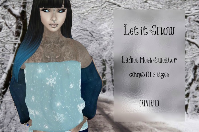 {REVERIE} Mesh Blouse - Let it Snow