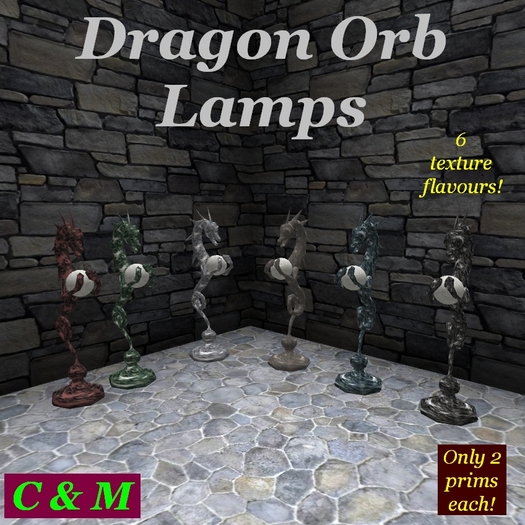 Dragon Orb Lamps ~ Limestone pack