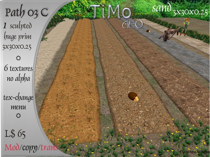 TiMoHabitat Geo Path- sand 30m / 6 textures