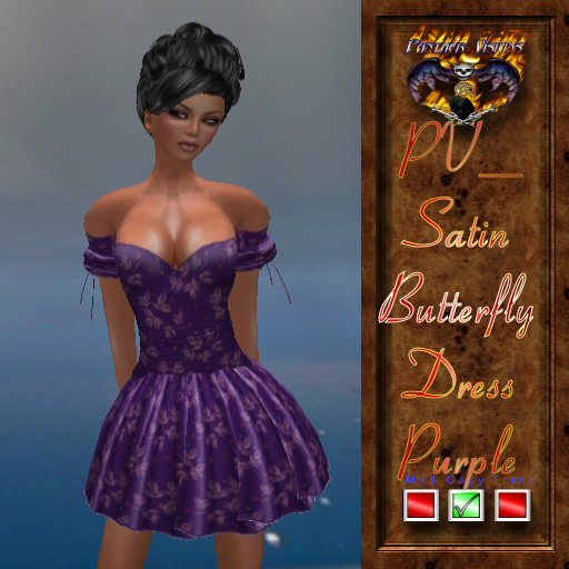 PV_Satin Butterfly Dress Purple
