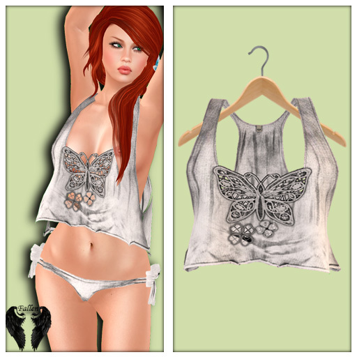 *Fallen* Barely There-White