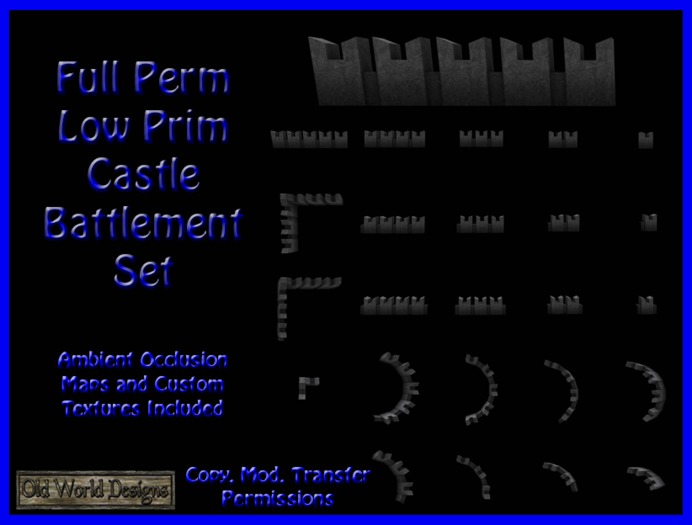 Mesh battlement set boxed