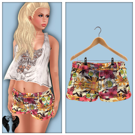 *Fallen* Tropical Dream Shorts-Sunset