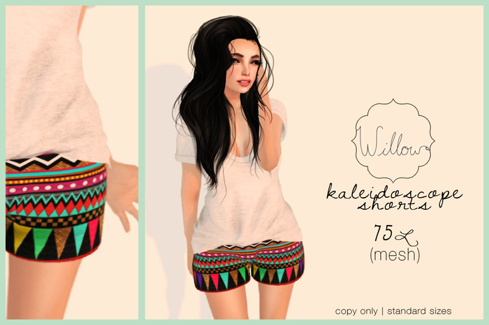 Willow~ Kaleidoscope Shorts (MESH)