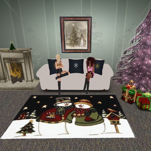 Christmas Rug - Snow Couple
