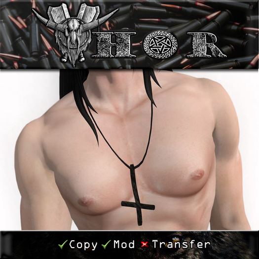 Anti-christ cross pendant MESH ~ THOR
