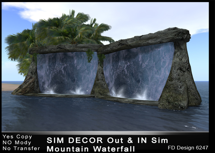 Sim Decor Out or In Sim Waterfall Spray on/off