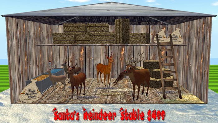 Boxed Reindeer Stable