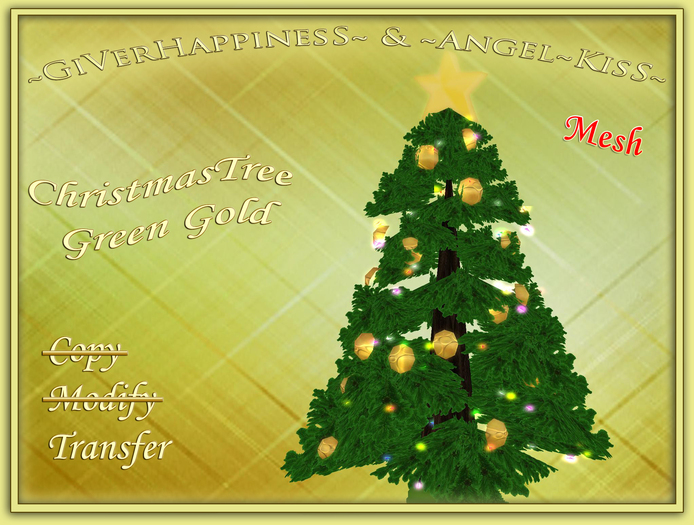 -G&A-Mesh ChristmasTree Green Gold-4