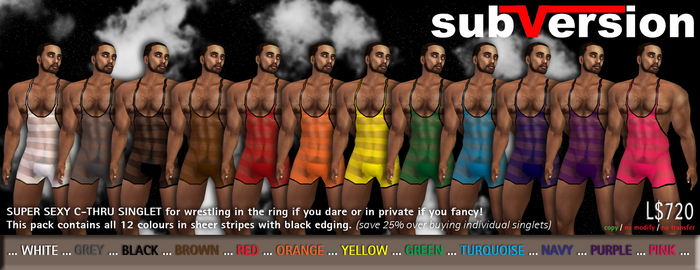 .~subVersion~. C-thru Singlet - 12-pack with black edges