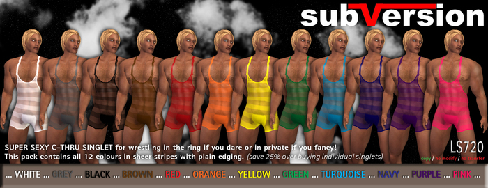 .~subVersion~. C-thru Singlet - 12-pack striped