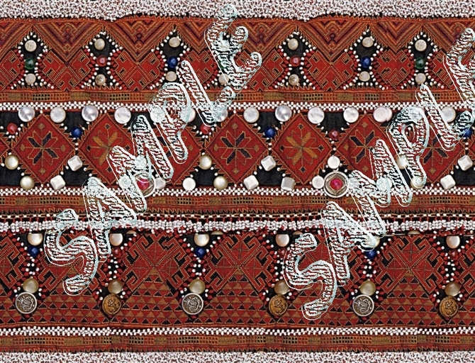 Pakistan fabrics with mirrors, beads and sequins - texture