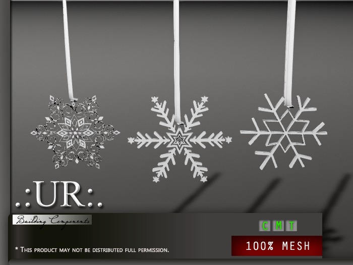 .:UR:. Winter Collection - Snowflakes (full perm mesh)