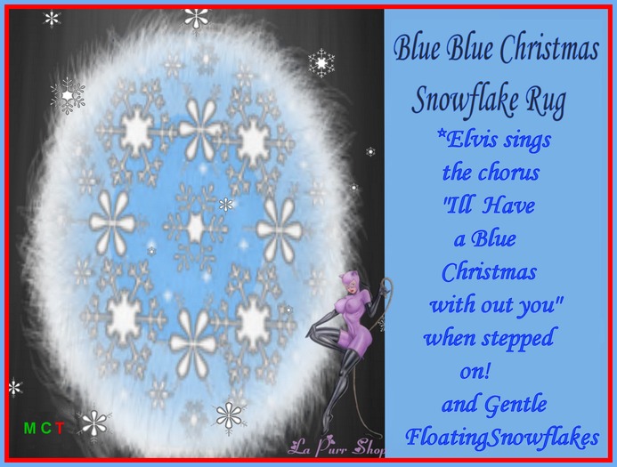 *Blue Christmass* Fluffy Rug w/Elvis Blue Christmas Chores