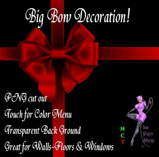 Big Festive Bow Decoration- Touch for color menu!