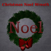 Christmas Noel Wreath Red Bow