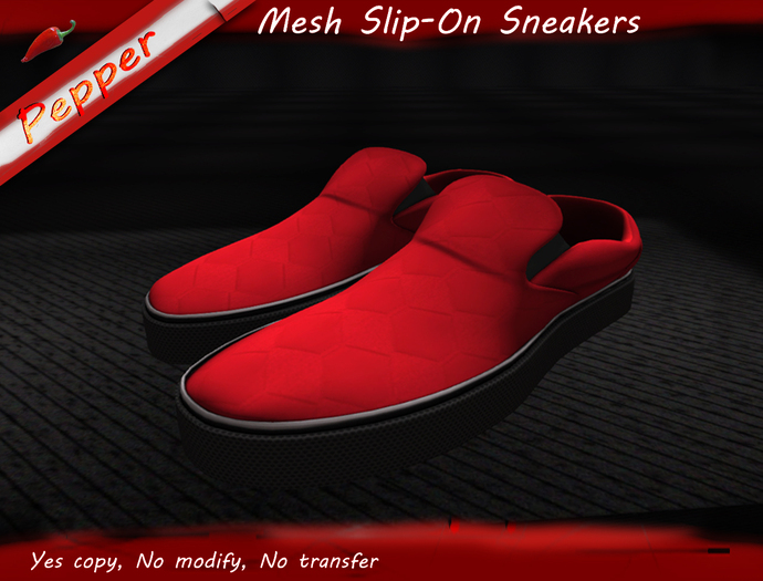 ~Pepper Slip On Sneakers *Red*