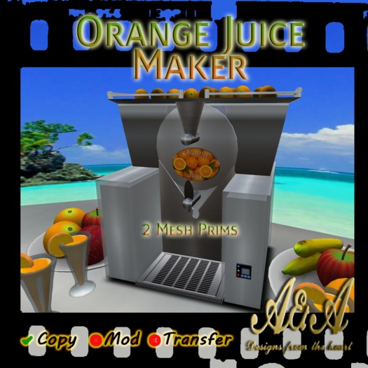 Second Life Marketplace Orange Juice Maker
