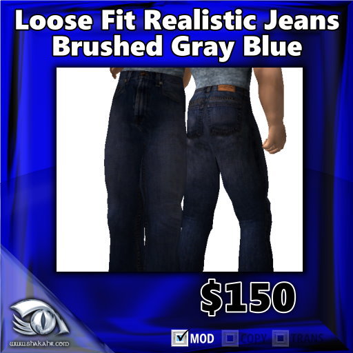 Shakahr Realistic Jeans - Brushed Gray Blue