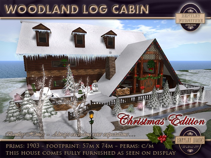 Christmas Edition Woodland Log Cabin + Furniture by Bentley