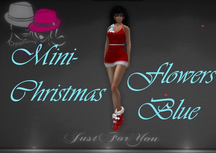 mini christmas flowers blue